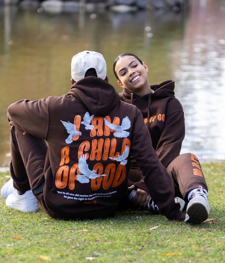 I AM A CHILD OF GOD BROWN Hoodie