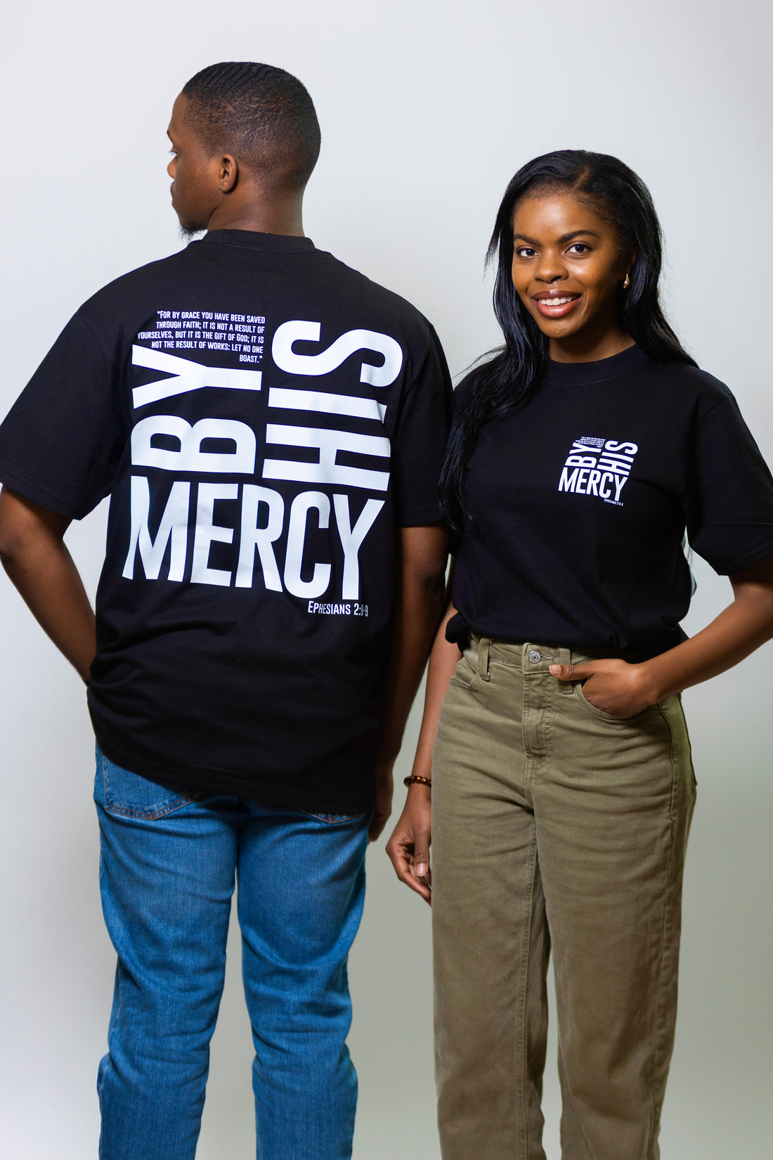 BY HIS MERCY t-shirt