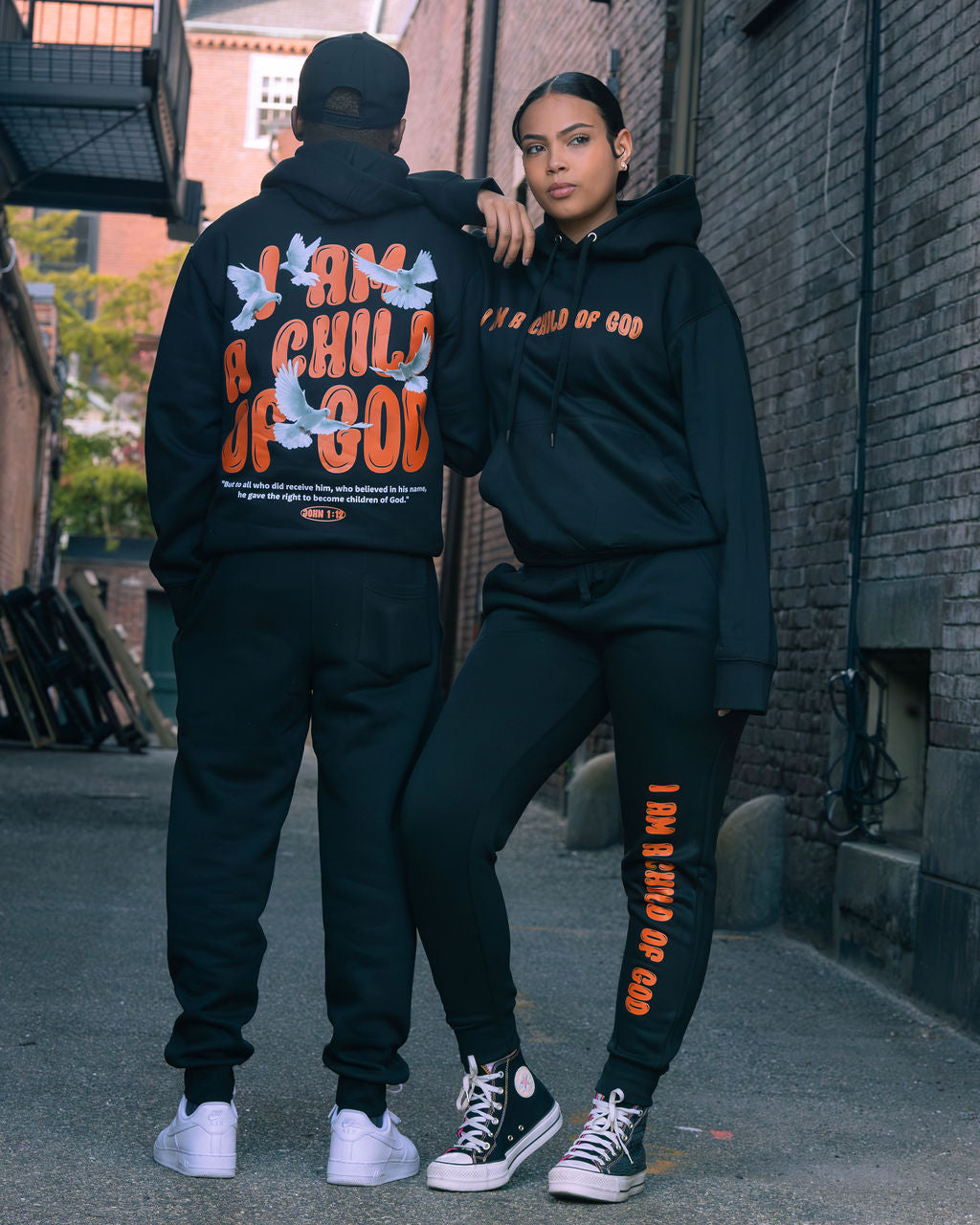 I AM A CHILD OF GOD BLACK SWEATPANTS