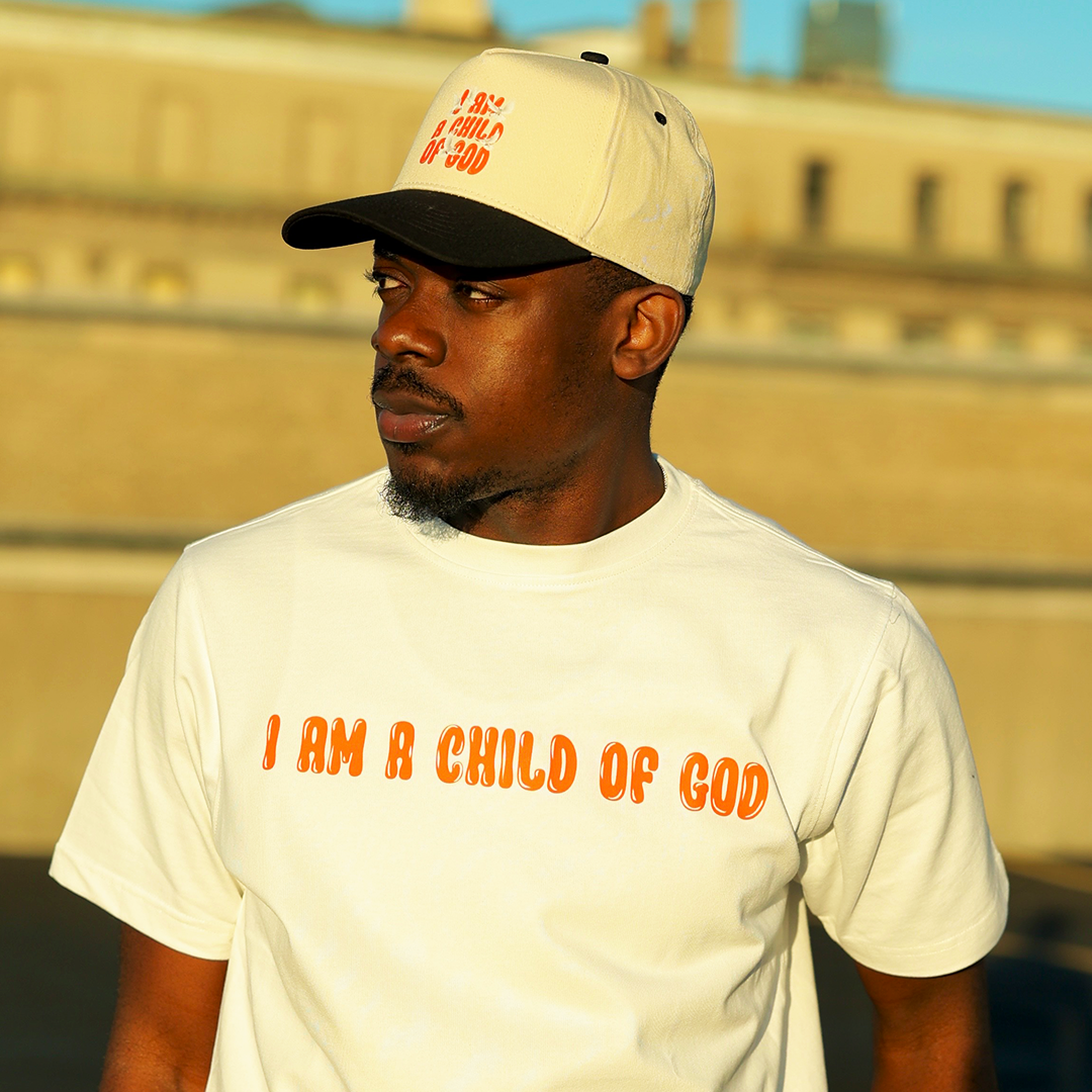 I AM A CHILD OF GOD BEIGE HAT