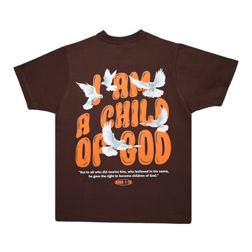 I AM A CHILD OF GOD BROWN T-shirt