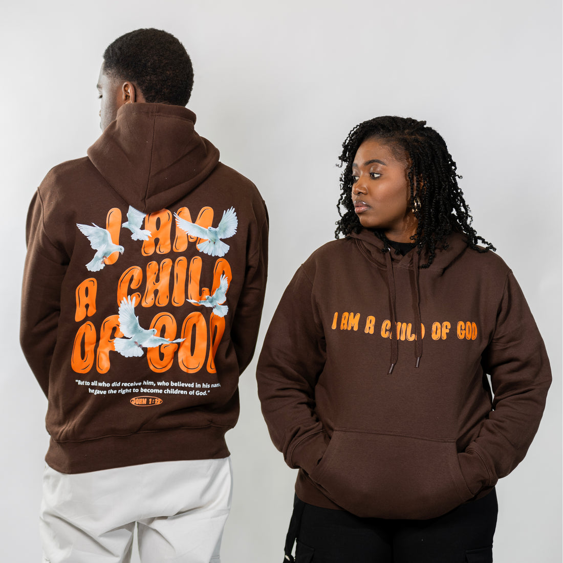 I AM A CHILD OF GOD BROWN Hoodie